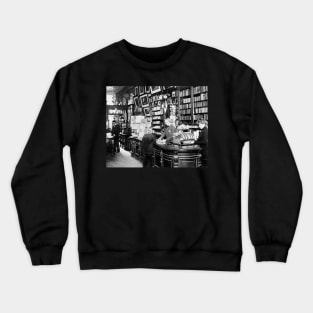 Copenhagen Bookstore, 1899. Vintage Photo Crewneck Sweatshirt